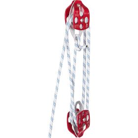 VEVOR Twin Sheave Block and Tackle 0.43-0.5Inch 100-200Ft Twin Sheave Block with Braid Rope 30-35KN 6600-7705LBS Double Pulley Rigging (7/16" x 2