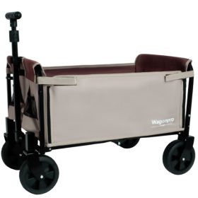 All-in-One Convertible Folding Camping Wagon Cart- Bench Seat, Storage Compartment & Included Dog Tether (Option: 1PCs)